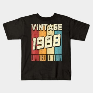 1988 Limited Edition Retro 36 Yo Men 36Th Birthday Kids T-Shirt